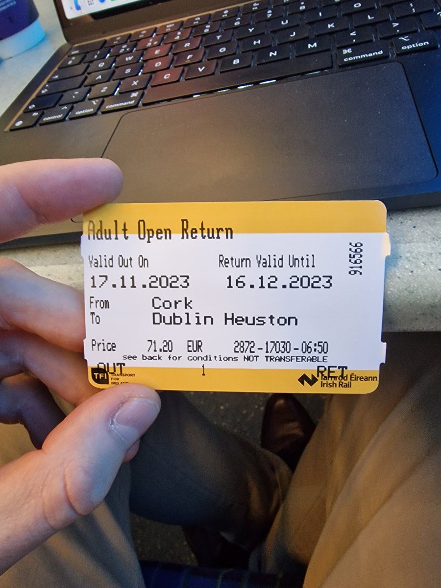 Simon B๐
ฐ๏ธrry (@simonbarry1892) on Twitter photo 71 euro for my return train ticket from Cork to Dublin! I also paid 25.50 to leave my car in the car park for 72 hours. Huge disincentive for rail travel. Sure, we may as well drive instead? <a href="/IrishRail/">Iarnrรณd รireann</a> #ClimateCrisis 71 euro for my return train ticket from Cork to Dublin! I also paid 25.50 to leave my car in the car park for 72 hours. Huge disincentive for rail travel. Sure, we may as well drive instead? <a href="/IrishRail/">Iarnrรณd รireann</a> #ClimateCrisis