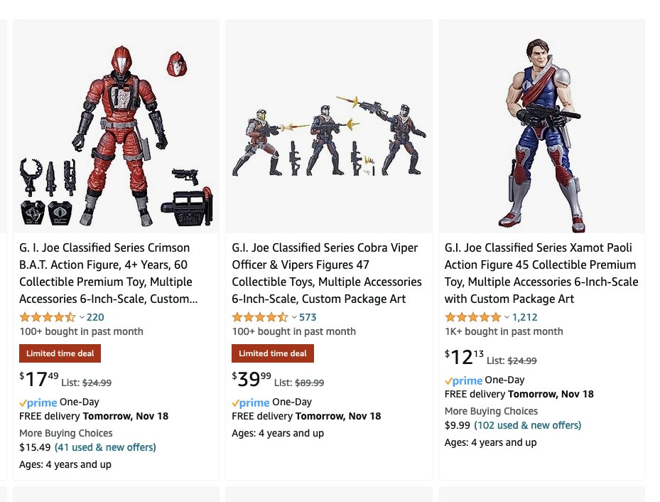 StateOverse's tweet photo. โ ๏ธ๐ฅDISC ALERT๐ฅโ ๏ธ
#Statoversians!
๐๐ฆ๐
Hasbro G.I. Joe Classified 6" Amazon Early Black Friday deals!
#Amazon #BlackFriday
#holiday #toynews #dealoftheday
TSO'VIN!! -
https://t.co/ANsVk2i10l #ad https://t.co/xqnHlK1qlZ