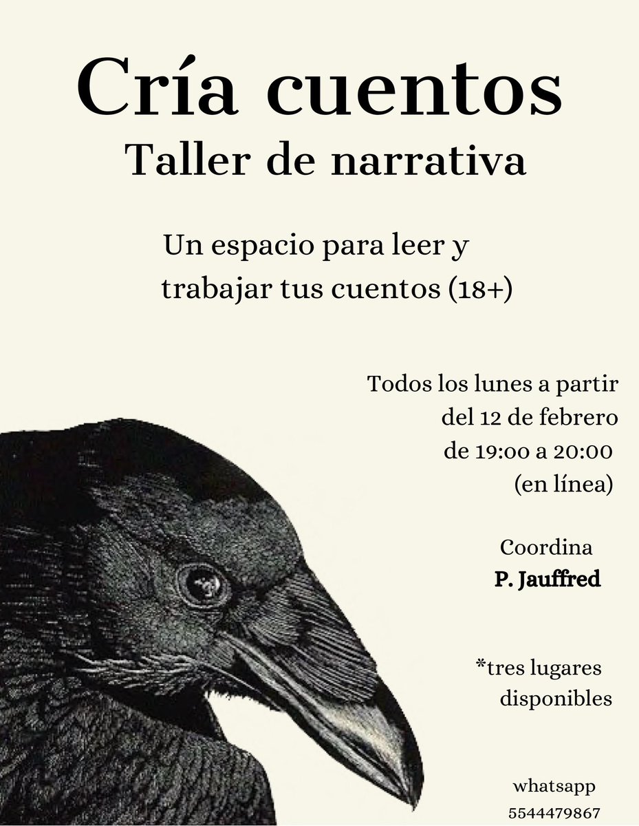 Se abrieron 3 lugares en el taller de Paola mi esposa, si les interesa búsquenla y si no por favor rolen el Flyer.