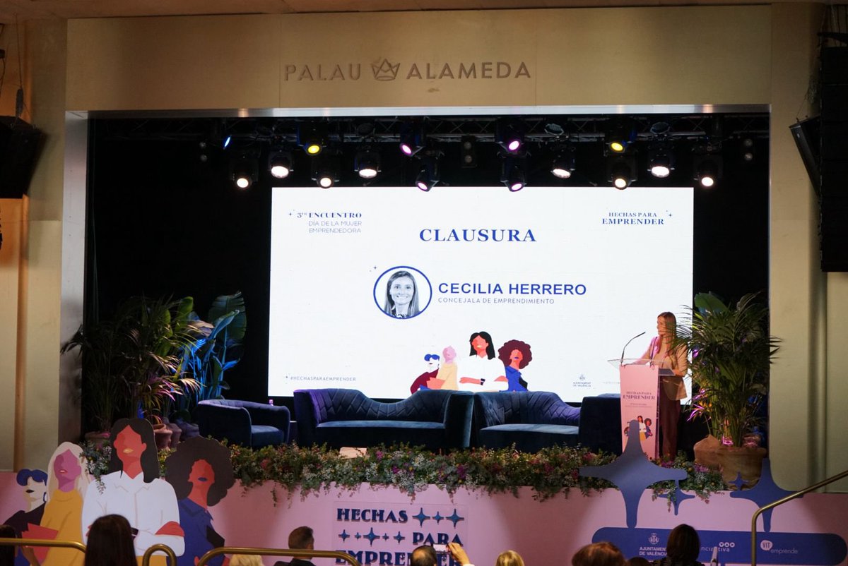 valenciactiva_'s tweet photo. @AjuntamentVLC @IsabelRubiol @Calabria_Lucia @VITEmprende @VLCTechCity @eiblasco @CEV_CV @lamardeana @torremocha10 @maryjsunshine @theonklub 🔝🗣️ @CeciliaHerreroC, concejal de emprendimiento del @AjuntamentVLC ha clausurado #HechasParaEmprender: “La conciliación será un objetivo claro para esta concejalía. No queremos que ninguna mujer vea frustrada su voluntad de emprender por los cuidados” https://t.co/Z7p03pUJ51