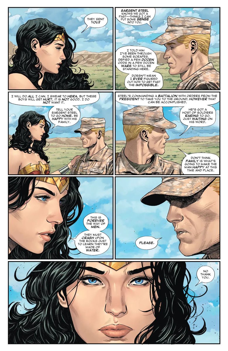 AttackOnLariat's tweet photo. Have you ever read something that spoke to you in such a powerful manner that you put it down because you don't want it to end too quickly?

That's how I feel about @TomKingTK's run on #WonderWoman.

Two issues in, this is already shaping into a masterpiece. https://t.co/Gx6YwKMTsU