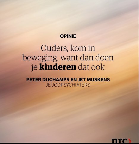 Amen. Het gaat niet goed met de fitheid van kinderen en één van de oplossingen is voorbeeldgedrag.