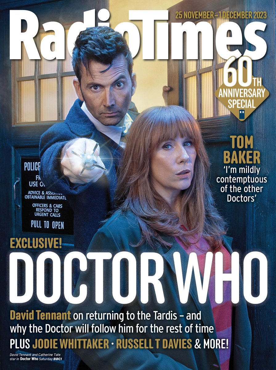 Unveiling our #RadioTimes @bbcdoctorwho 60th Anniversary Special Issue cover! 🎉🔷

Inside the issue we speak to #DavidTennant, #RussellTDavies, #BonnieLangford, #MillieGibson and #TomBaker, plus many more to celebrate this TV landmark.

On sale Tuesday 21 November ⏰ #DoctorWho