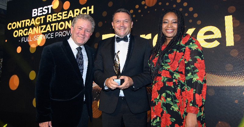 Parexel's tweet photo. We're thrilled that Parexel has been named the "Best Contract Research Organization" in the Full-Service Provider category at the 19th Annual #ScripAwards held last night in London. 🎉 Click to learn more about the Scrip Awards and why we were chosen as the Best CRO: