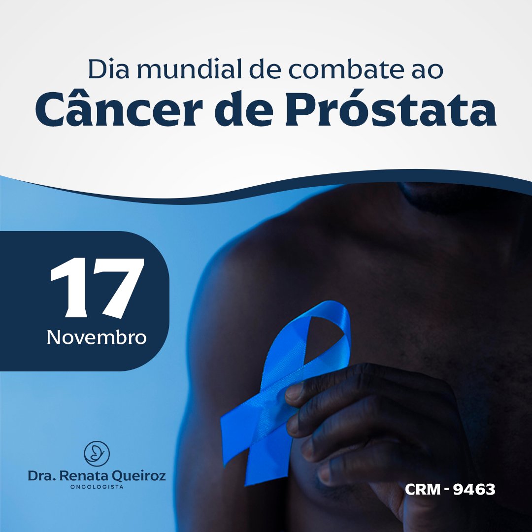 🙌 Hoje, unimos esforços em todo o mundo para combater o câncer de próstata. 

#CâncerDePróstata #DiaMundialDeCombateAoCâncerDePróstata #Conscientização #SaúdeDoHomem #Prevenção #ToqueRetal #PSA #DraRenata #CuidadoMasculino #BemEstar #Saúde #HomensUnidos #LutaContraOCâncer