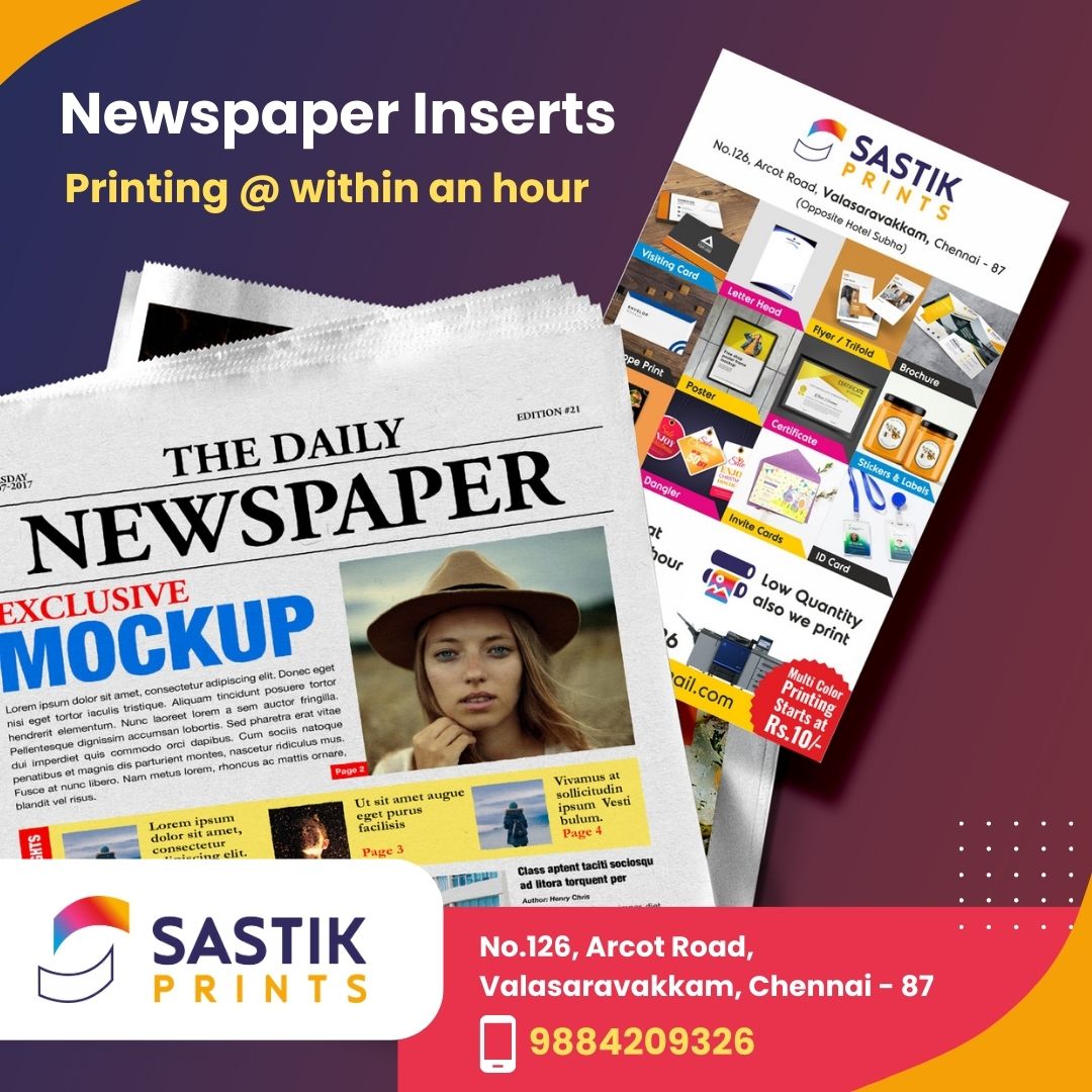 Sastikprints's tweet photo. Newspaper Inserts Printing At Reasonable Price Within An Hour. #SastikPrints 📱9884209326  #newspapers #newspaperinserts #flyerprinting #flyers #printing #posters #chennai #digitalprint #printingshop #valasaravakkam #alwarthirunagar #ramapuram #Alappalapakkam #maduravoyal #porur https://t.co/ftep5qAaQX