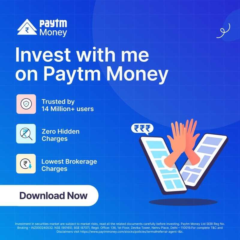 timAnna's tweet image. Reasons to trade  
✅Used by 14 + million users 
✅ZERO hidden charges 
✅Low brokerage charges 
 
*Limited period offer 
Hey there! My investing experience on Paytm Money has been great. You can try it too by opening a FREE Demat account. 

Download now: paytmmoney.page.link/mqTsWukMm2Czt1…