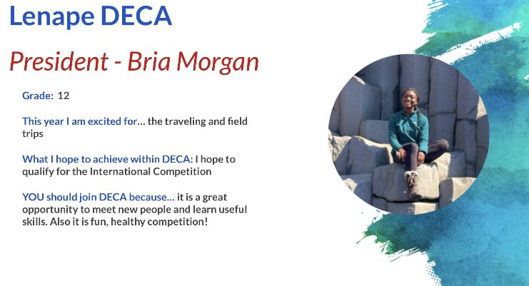 Introducing Lenape’s DECA President for the 2023-2024 year!! 🙌🙌🙌 #DECA