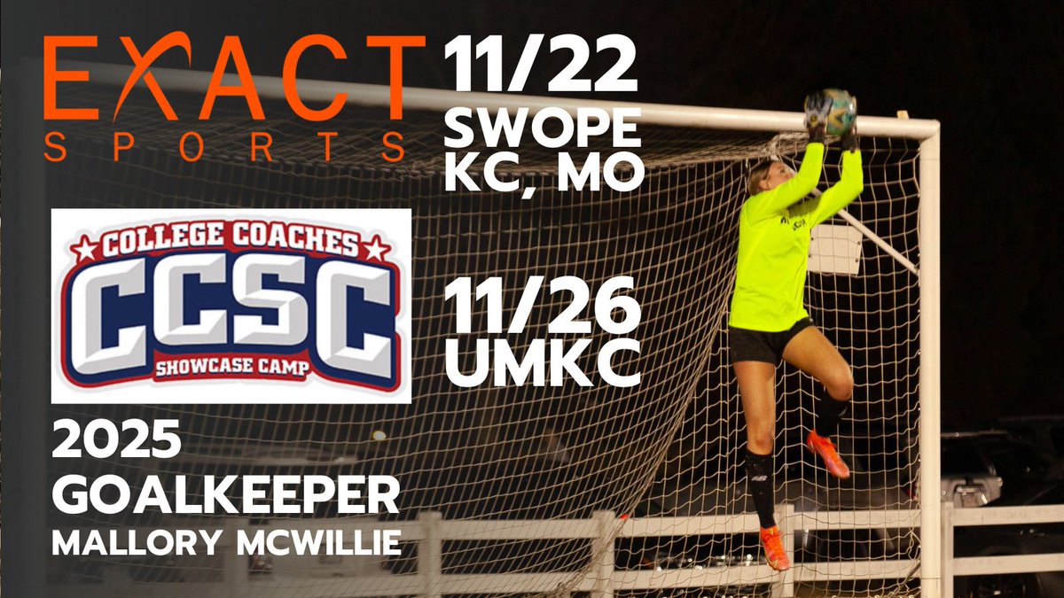 I’ll be attending 2 showcases next week! Looking forward to the work and the conversations. @G2CollegeSoccer @SoccerMissouri @MINERS_WSOC @IowaStateSoccer @emporiastate @MUSaintsSoccer @KStateSOC #2025GK