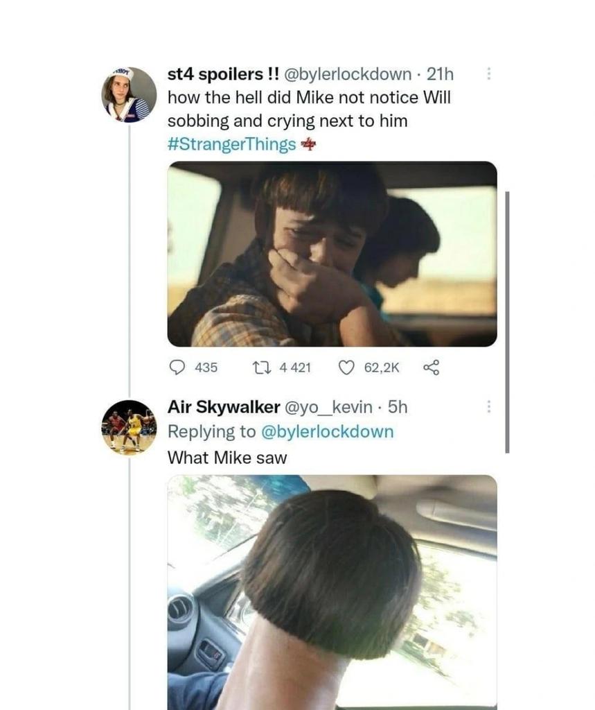 getmemeorabilia's tweet photo. Back when the whole world knew that will had a thing for Mike, but Mike was in delulu
#throwback to #StrangerThings #season4 
.
Follow @getmemeorabilia 🤍 https://t.co/uXD4wYYFTL