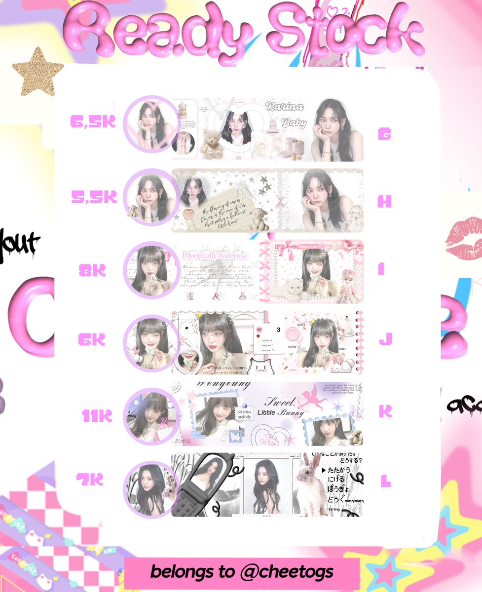cheetogs's tweet photo. — every rt are very appreciated 🧸

hewwo! acaa datang lagi bawa layout gg ready from my newest catalogue dan foto terbaru!  u can claimed it thru my dm or tele! all prices ada di pict and inc free re-text!

psst… open by req too!

#zonauang https://t.co/XHaPICTFuu