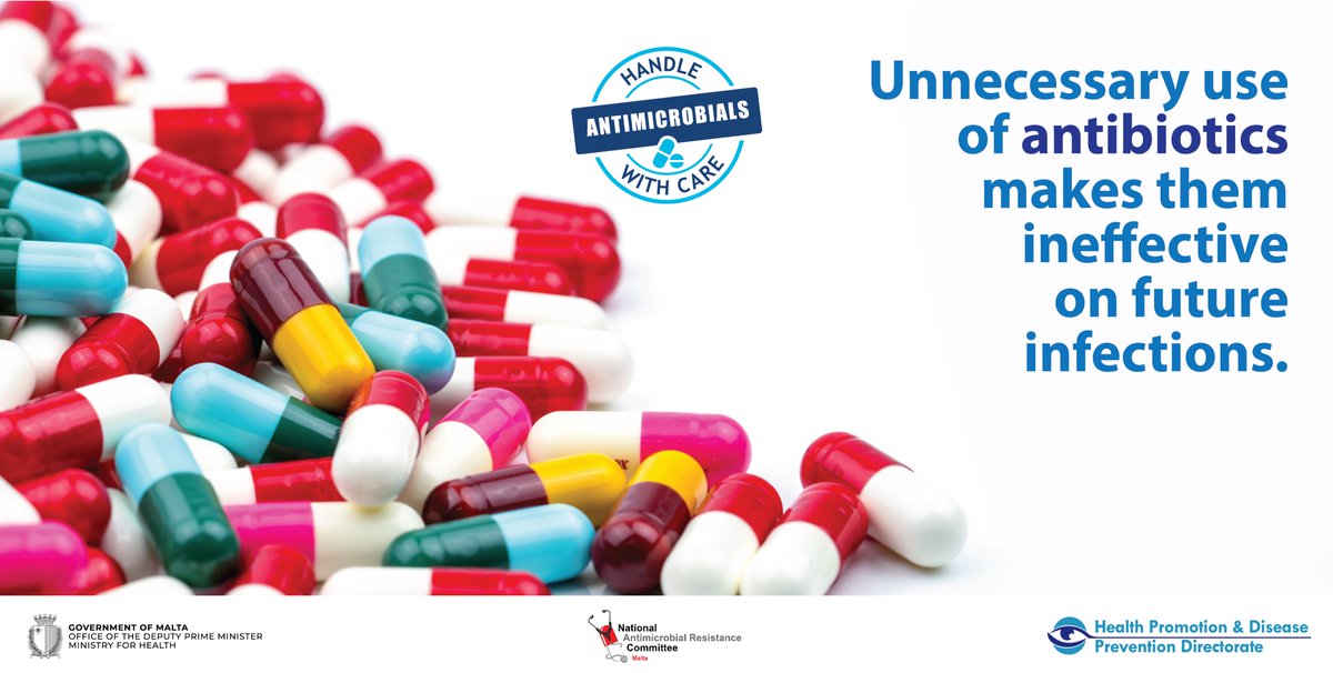 Antibiotics are ineffective if they are not properly used correctly. 💊🧬 #WAAW2023 #Letsusethemwisely #HPDPMalta