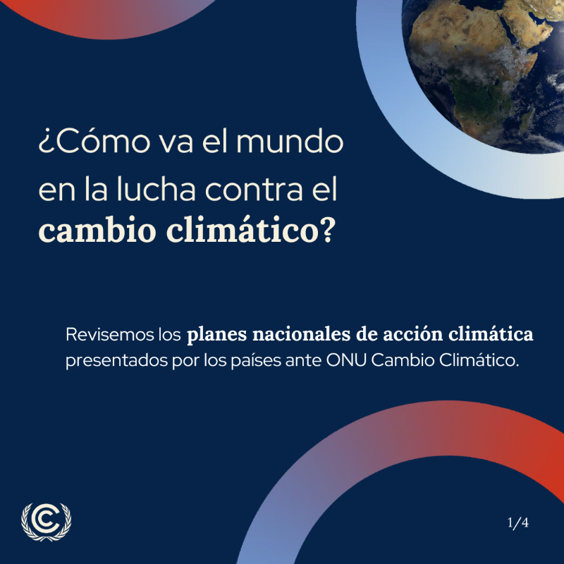 CMNUCC's tweet photo. 🌎¿Vamos por buen camino para cumplir los objetivos del #AcuerdodeParís? 

El nuevo informe de ONU Cambio Climático concluye que los planes nacionales siguen siendo insuficientes para limitar el aumento de la temperatura global a 1,5 grados.

➡️  https://t.co/xLGY6RdAEL