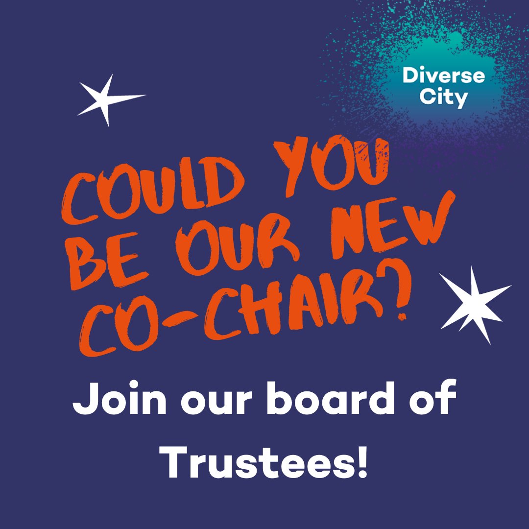 Could you be the new Co-Chair of our #BoardOfTrustees? 

We're looking for two new members to lead our board as we embark on an exciting new creative chapter.

 Full details in PDF, BSL interpreted and MP3 Audio Description formats here: diversecity.org.uk/2023/11/09/joi…
#Opportunity