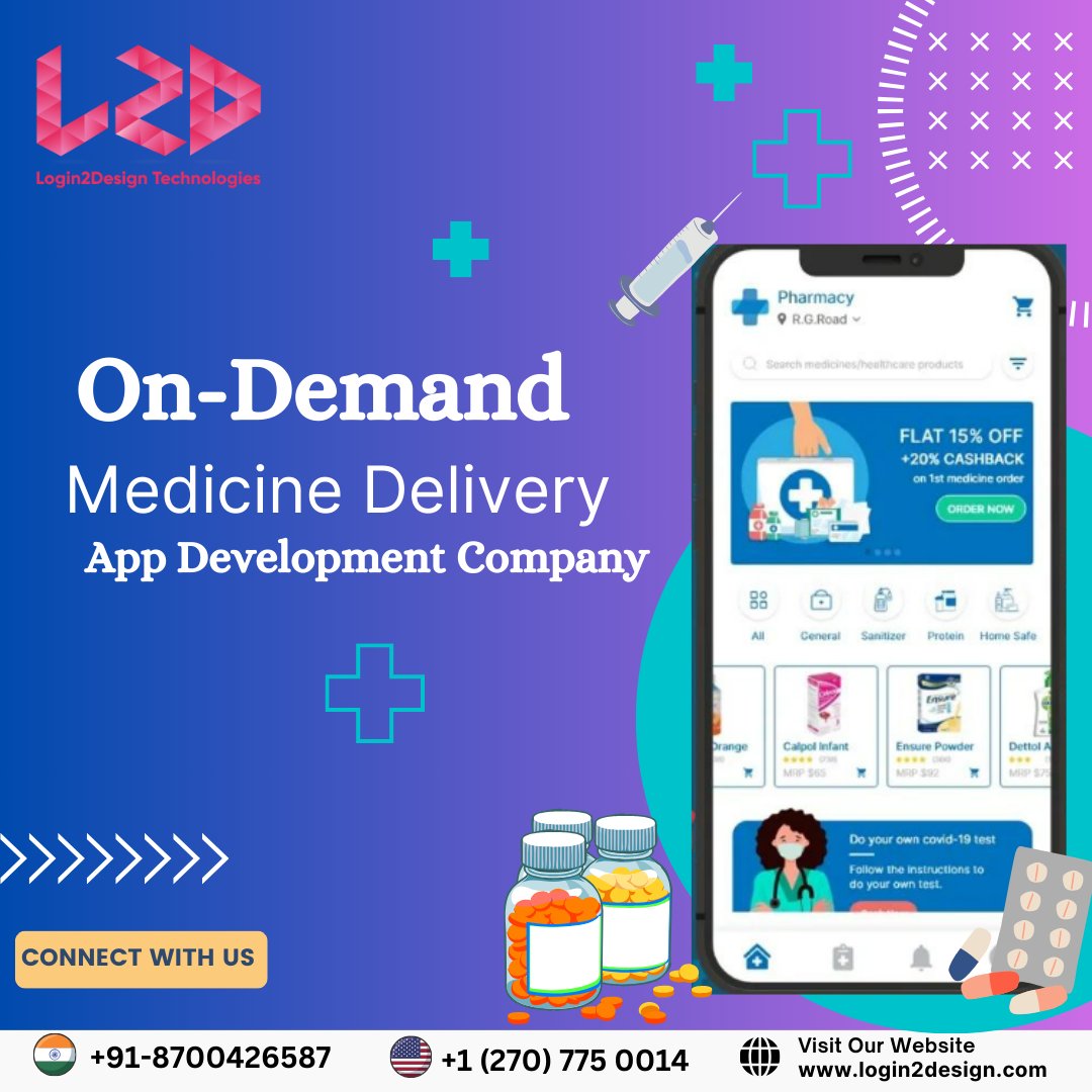 login2design's tweet photo. Seamlessly integrate our solution to bring life-saving medications directly to your customers' doorsteps. 🏠Schedule a Discovery call now at https://t.co/nG1pO8TFfg 🌐 #PharmacyApp #HealthTech #AppDevelopment #DigitalHealth #MedicalTech #HealthInnovation #login2designtechnologies https://t.co/VYcXOfwVgi