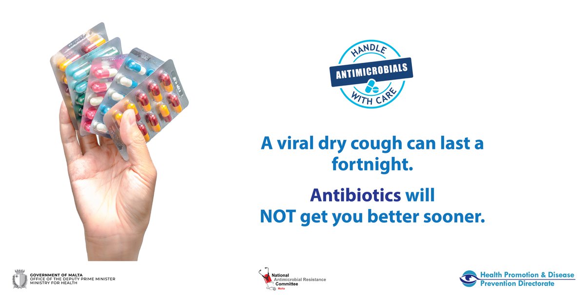 Bacteria evolves by time therefore let’s stay informed and use antibiotics wisely to combat this growing threat. 💊🧬 #WAAW2023 #Letsusethemwisely #HPDPMalta