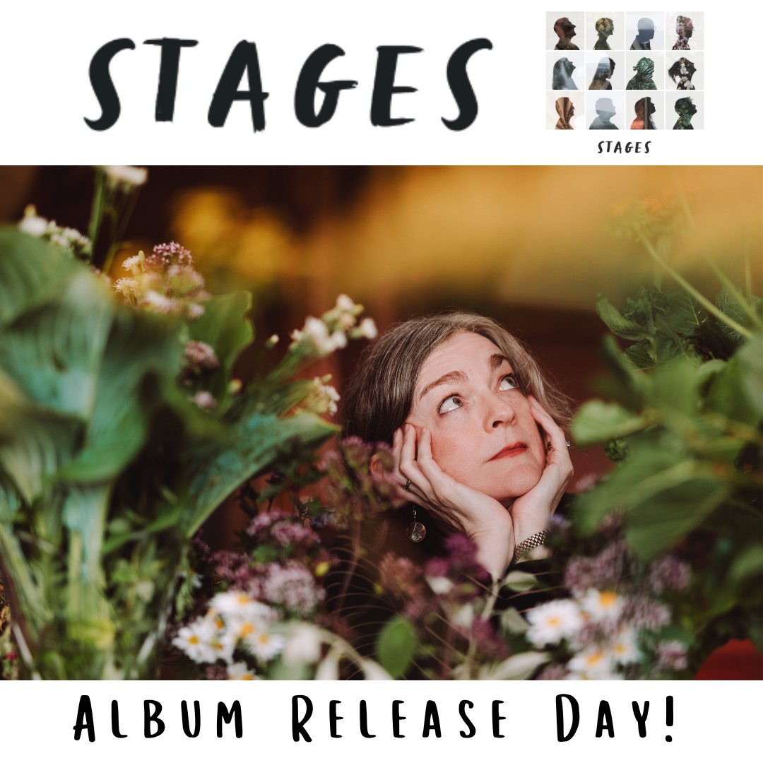 My happy-dreaming-into-the-future face whilst staring up at our Stages album! Buy or stream via Linktree in bio Couldn't feel prouder to be a part of it; created by and with the incredible support of an amazing bunch of human beings 💛 Big shout out to @CreativeScots too! 🙏