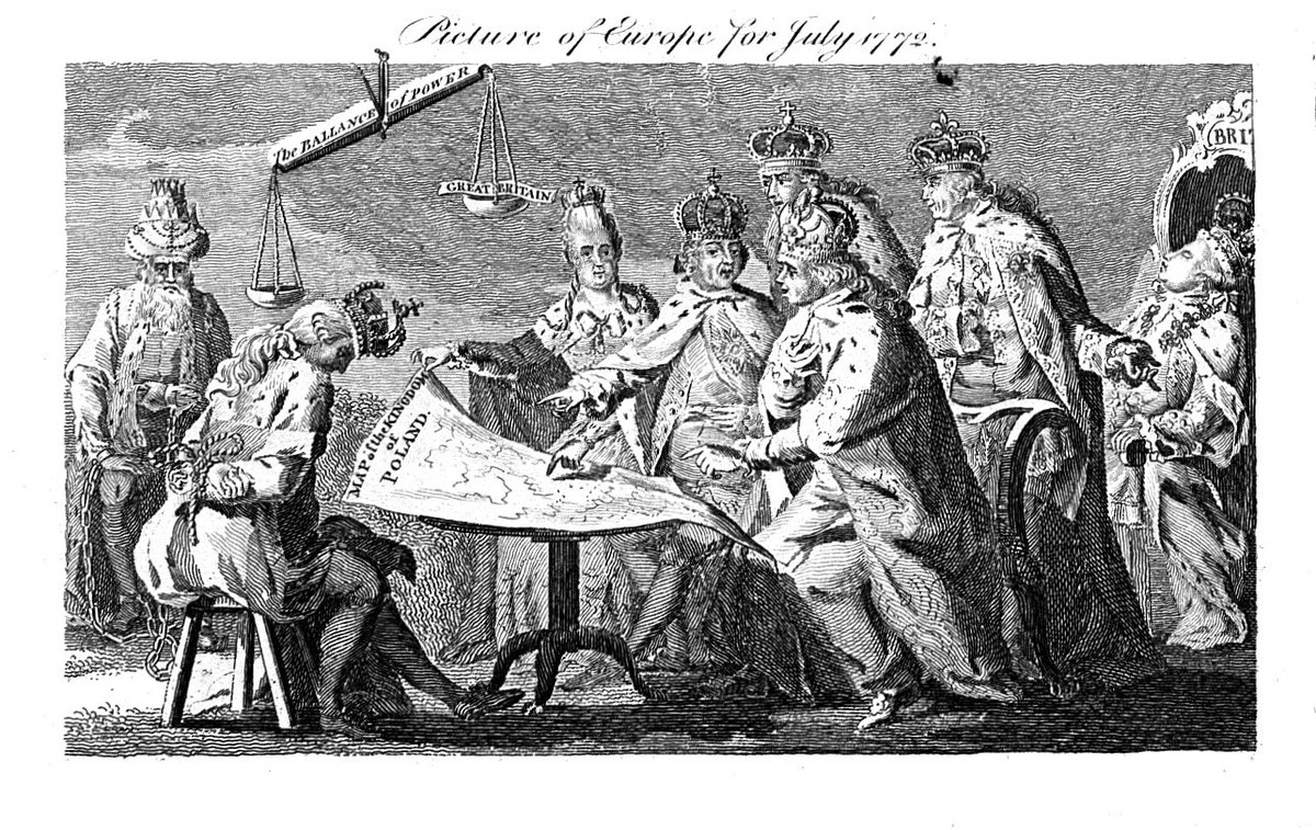 PHistory102's tweet photo. The First Polish Partition was driven by Prussia’s desire to prevent a war between Austria and Russia over the Ottoman Empire. Prussia persuaded them to take Polish lands instead. #PolishHistory #Partition https://t.co/tTSFbCUy2Y