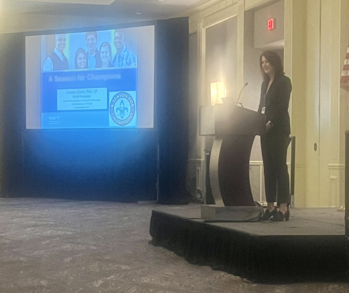 nyasp's tweet photo. Day 2 of #NYASP2023 with @nasponline President @andreaclyne2! https://t.co/NwICyyugR5
