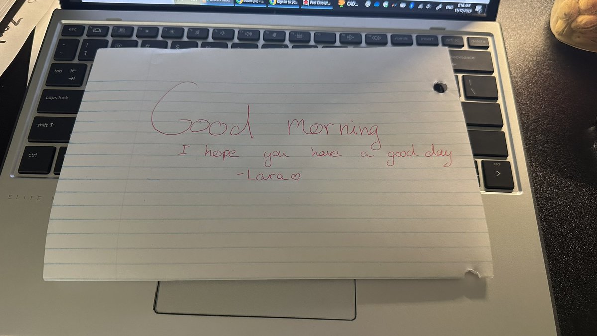 When students leave you a surprise note on a Friday morning after parent-teacher night. 🥰