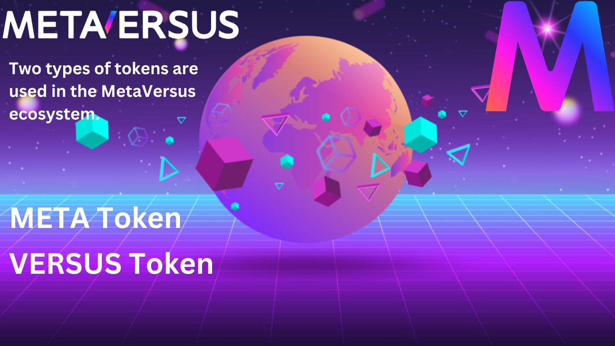 metaversusgames's tweet photo. Two types of tokens are used in the #MetaVersus  ecosystem.
1: META 
2: VERSUS
#Web3gaming  #Gamefi #SocialFi https://t.co/x8XGaC07ST