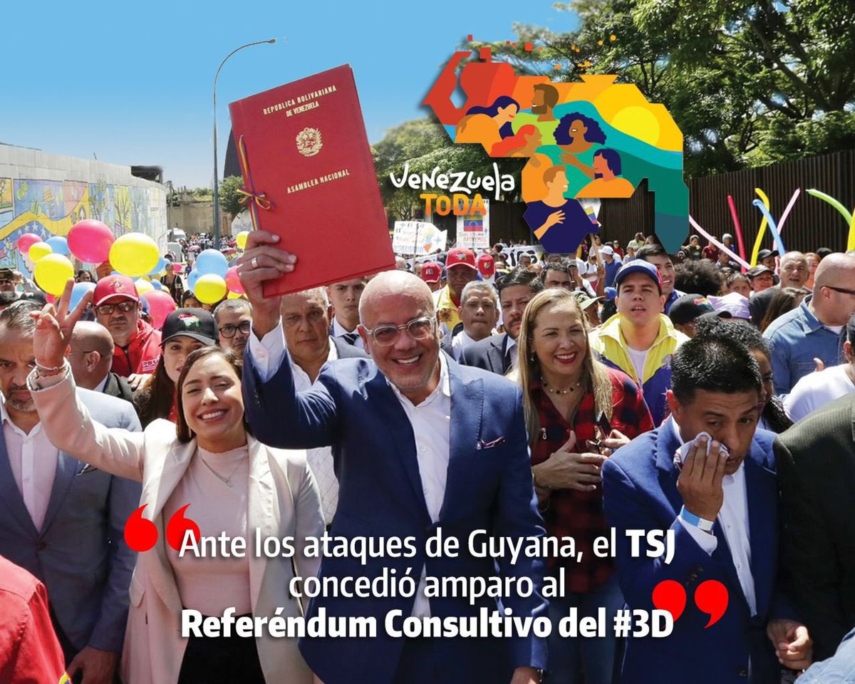 La decisión del TSJ ratifica nuestra soberanía y un mensaje a Guyana que pretendió inmiscuirse en los asuntos internos instrumentalizando a la CIJ, Venezuela se respeta y las voces de los venezolanos y venezolanas se expresarán el #3D como lo dijimos en la Corte Internacional de