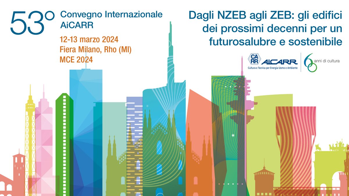 #AiCARR ringrazia tutti coloro che hanno inviato i loro contributi per il 53° Convegno internazionale, dedicato alla transizione dagli NZEB agli ZEB.
Il comitato scientifico ha approvato oltre 60 abstract, disponibili sul sito.
👉Leggi gli abstract: lnkd.in/ea8tjwUa