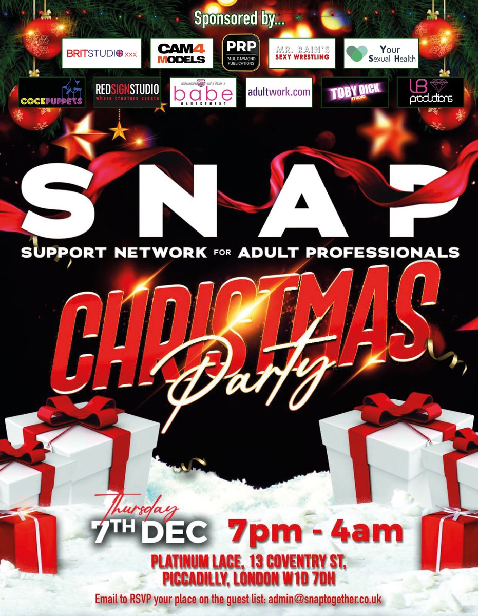 SNAP_Together's tweet photo. 🙏🏻A MASSIVE THANK YOU💖to all our🎄#SNAPXmas2023 event🎅🏻sponsors👇🏻

@LBPRODUCTIONSXX @HJHProductions
@BritStudioX @Cam4 @CAM4_GB @paulraymondmag
@RedSignStudio @AdultWorkcom @BabestationTV
@TDProductionsXX @rain_wrestling @YSexualHealth 

🔥Please follow these amazing brands💪🏻 https://t.co/a2pAXCAnZZ