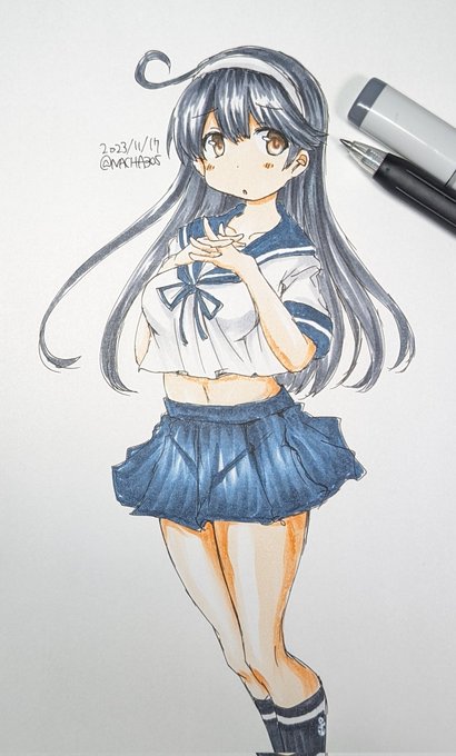 「ushio (kancolle) blue skirt」Fan Art(Latest)