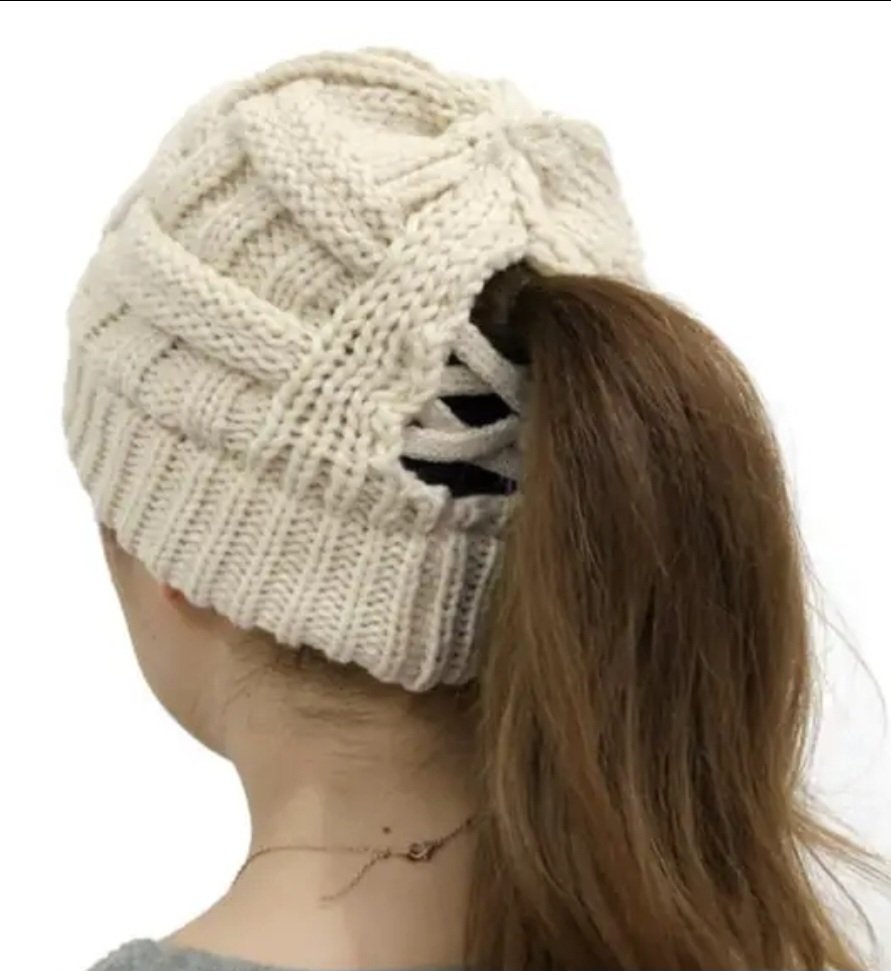 Backrush_Gear's tweet photo. BABY‼️ It's cold 🥶  outside! Ponytail Beanies are back! 

🔷️ wear your ponytail any way you choose

👉Shop now at link below:
https://t.co/N8UZR43MZ1 https://t.co/lzJ4Y529ld