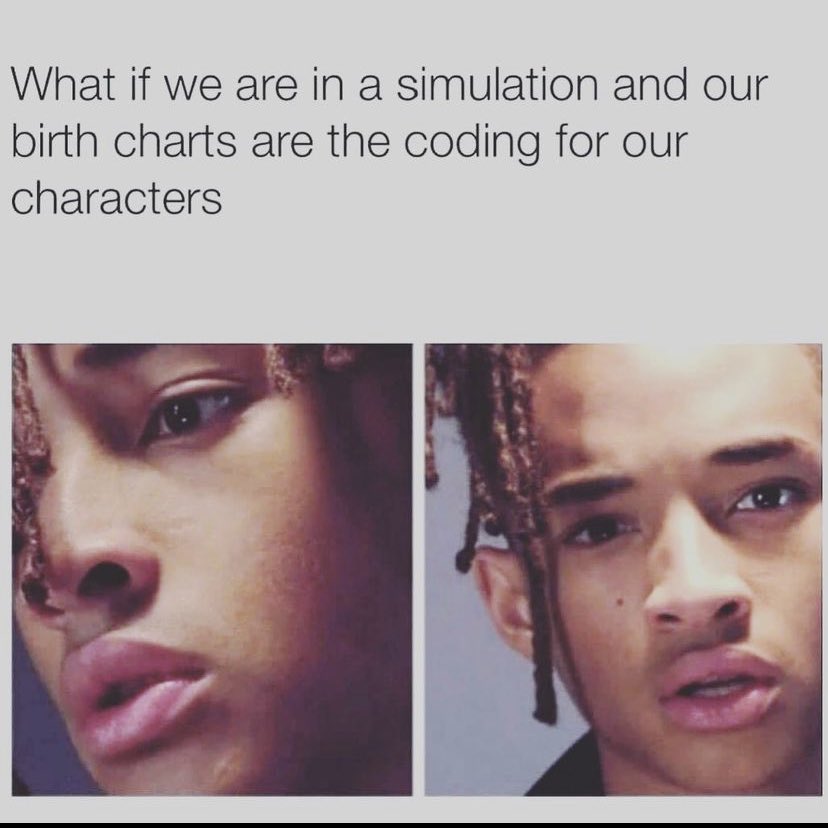 Since we are living in a simulation, you need to know this. 
#astrology 
#BirthChart
#NatalChart
#Simulation 
#code