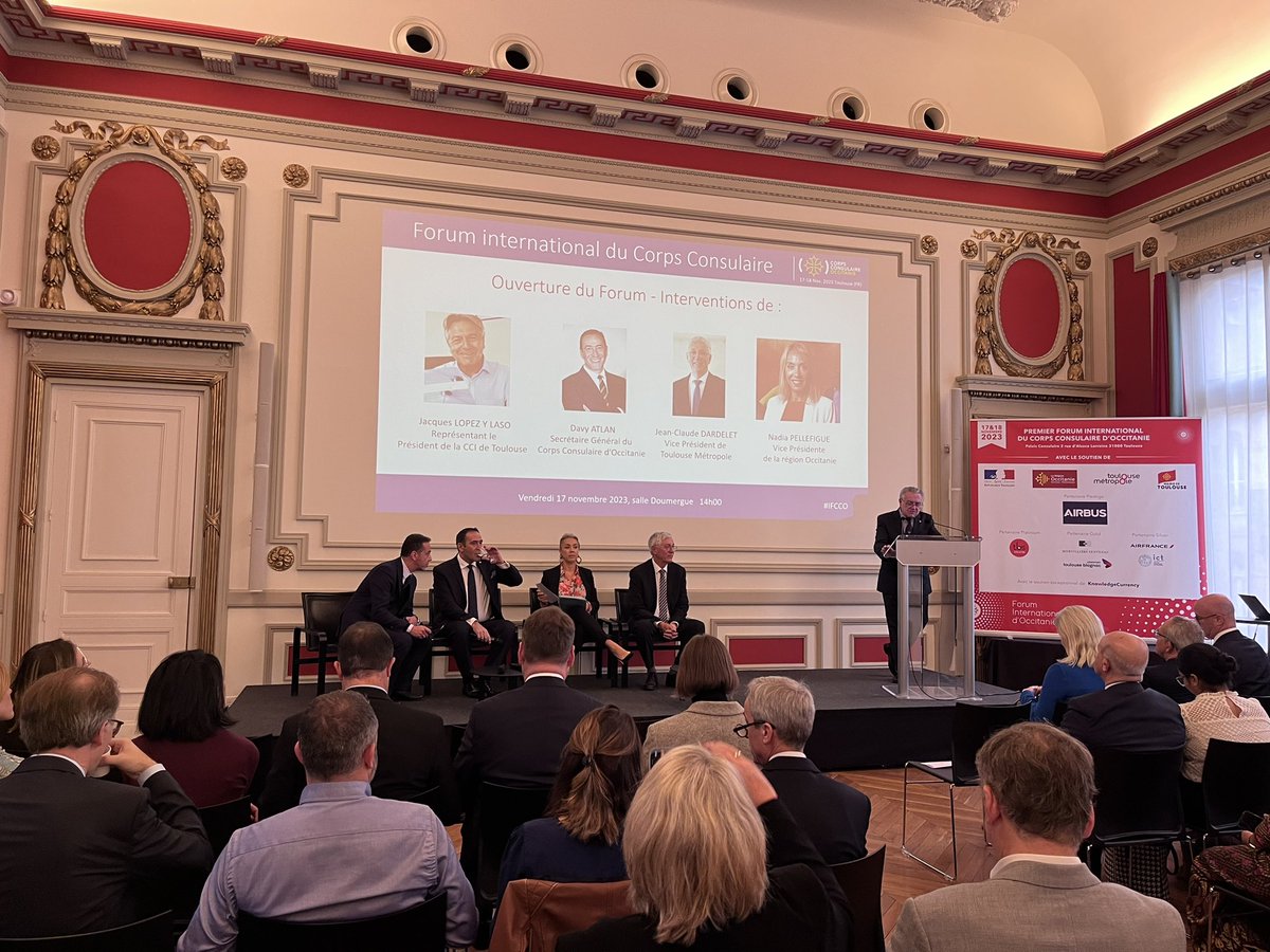 Inaugural speech of the first international forum of the consuls in #Toulouse &amp; #Occitanie #FICCO
With the support of <a href="/Toulouse/">Toulouse - Mairie et Métropole</a> @CCI31 <a href="/Airbus/">Airbus</a> <a href="/tbs_education/">TBS Education</a> #MorvilliersSentenac #ICT <a href="/aeroport_tls/">Aéroport de Toulouse</a> <a href="/airfrance/">Air France</a>