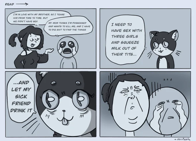 Hey, it's #followfriday ! 🎉
Sometimes I feel like the plot of my game is a bit quirky... Anyway, be sure to follow me to keep up with the game development! 💕🎮
I'll be thrilled to have you and your comments!

#comics #furry #furryart #indiegame #gamedev #solodev #ゲーム開発 