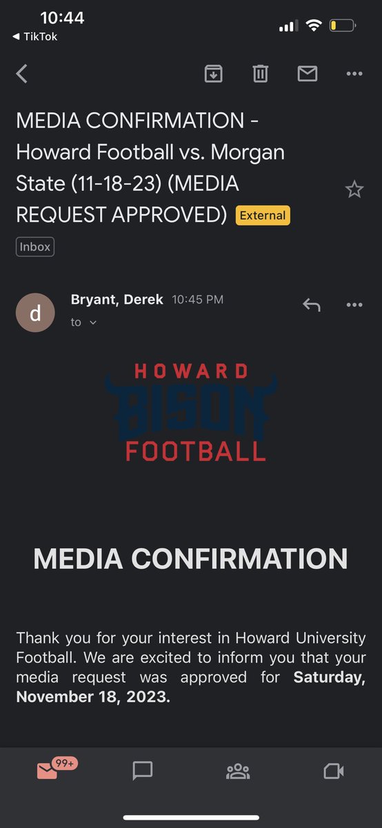 Excited to share that I will be on the sidelines covering the #HowardvMorganState game tomorrow, Saturday the 18th❕

Big game that has big implications! This game has the most impact on who the MEAC sends to the #Celebration Bowl! 

#Howard
#TheMECCA
#MorganState 
#MEAC