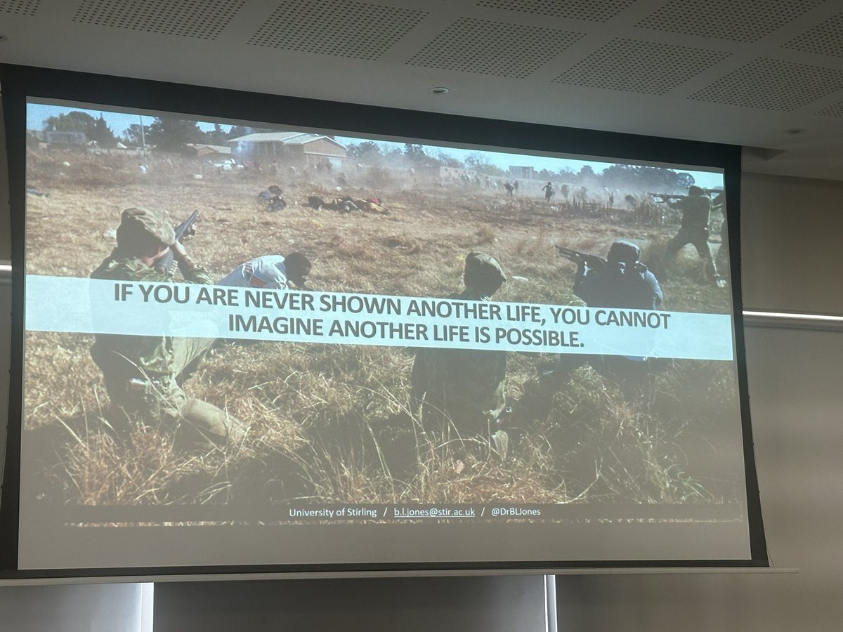Fascinating talk from <a href="/DrBLJones/">Dr Bernadine Jones</a> from @stiruni on the history and power of TV in South Africa, how it has shaped political elections &amp; how “Sunshine journalism” has obscured oppression in the country. #ICAAfrica