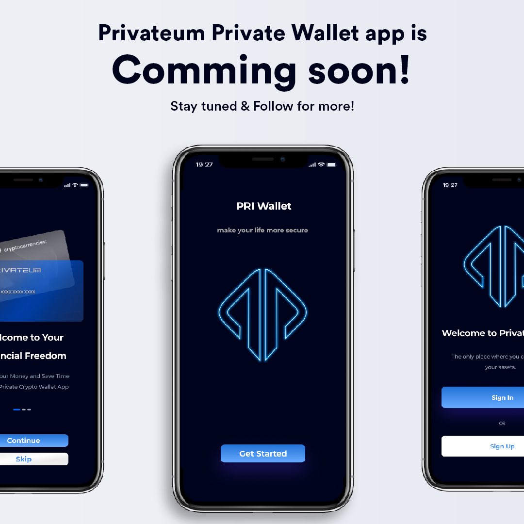 🔜 Something BIG is coming ⚡️ 
📲 Privateum Private Wallet is on the way! 🔐 

🔸🔹Get ready for a new way to manage your money! 
⏳We can’t wait to unveil its powerful features! 

📌Your Money, Your Rules! 

#PrivateumWallet #PRItoken #CryptoWallet
