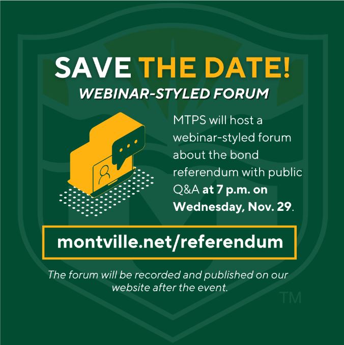 REMINDER! SAVE THE DATE! SEE NEWS on ow.ly/JlIJ50Q4mHu! Webinar-styled forum about bond referendum w/public Q&A. 7PM. Wed., Nov. 29. Link will be posted on ow.ly/H6QF50Q4mHP closer on 11/29. Recording will be posted after event. LEARN MORE: ow.ly/Yj8b50Q4mHO