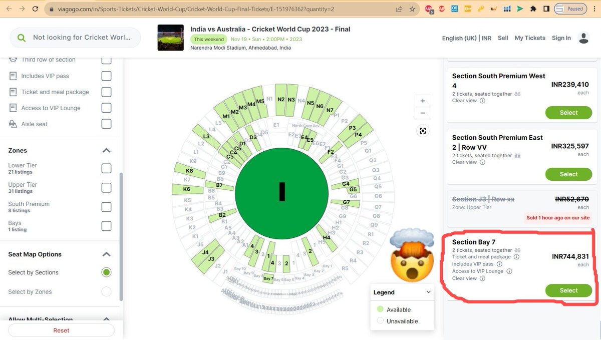 Rs 7.4 lakhs for a ticket to the finals !!! Crazy #WorldcupFinal #Finals #WorldCup2023 #INDvsAUS