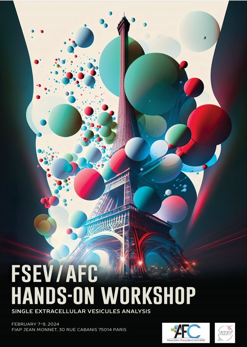 FrenchSocEVs (@french_soc_evs) on Twitter photo 📢 La <a href="/French_Soc_EVs/">FrenchSocEVs</a>
et <a href="/afc_cytometrie/">Association Française de Cytométrie</a> vous propose du 7 au 9 février 2024 le 1er atelier pratique: " Analyses des #vésiculesextracellulaires uniques".
place limitée . Inscrivez-vous vite‼️
alphavisa.com/afc-fsev/2024/… 📢 La <a href="/French_Soc_EVs/">FrenchSocEVs</a>
et <a href="/afc_cytometrie/">Association Française de Cytométrie</a> vous propose du 7 au 9 février 2024 le 1er atelier pratique: " Analyses des #vésiculesextracellulaires uniques".
place limitée . Inscrivez-vous vite‼️
alphavisa.com/afc-fsev/2024/…