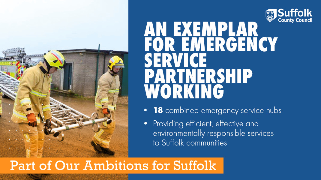 suffolkcc's tweet photo. Working with other emergency services efficiently and effectively whilst being environmentally responsible and providing value for money is important to @SuffolkFire. This is why we have launched joint emergency service hubs.

https://t.co/QuHcihIUBq

#SCCAmbitons https://t.co/AajBDNFy4M