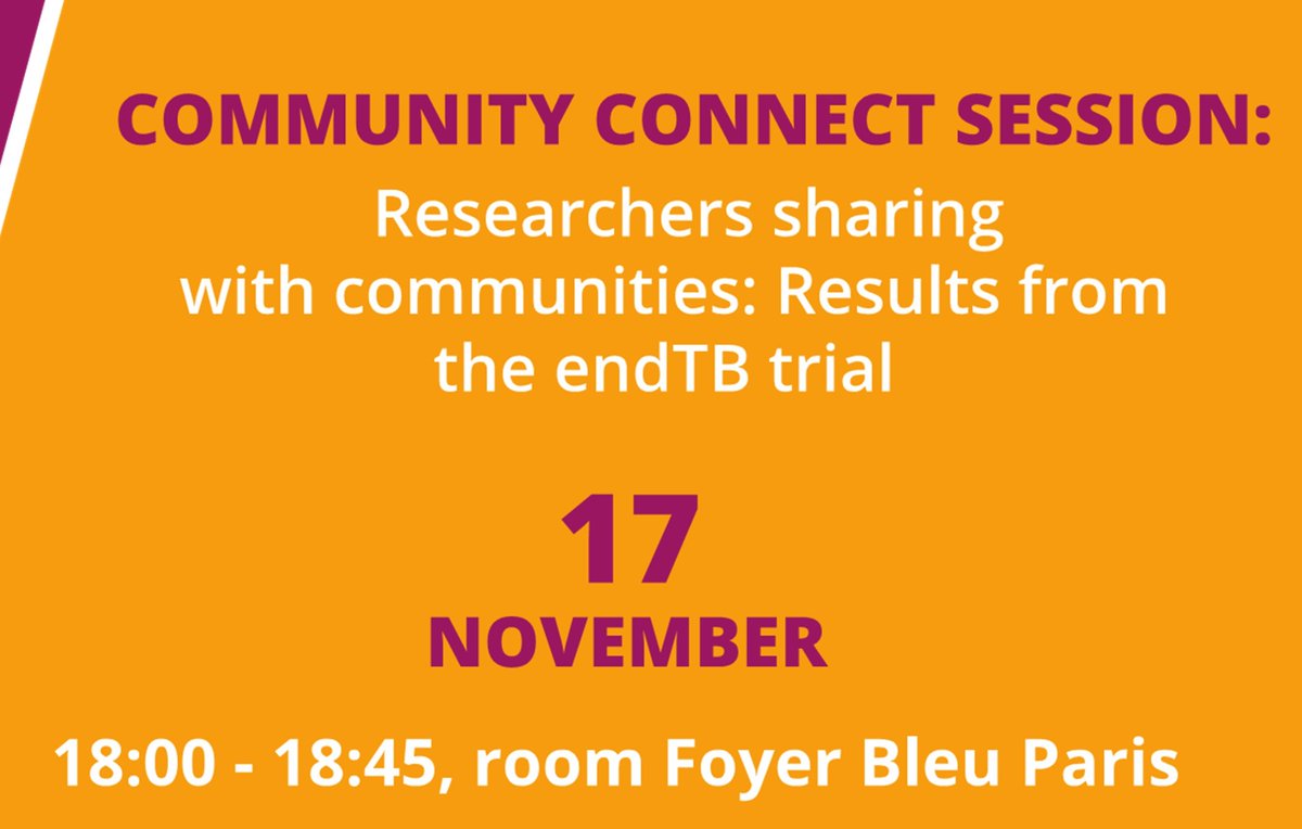 endTB (@endtb) on Twitter photo Join us today at 6pm CET at the #UnionConf Community Connect session where researchers will share the #endTB trial results with communities! <a href="/MSFsci/">MSF Science</a> <a href="/IRDGlobal/">IRD Global</a> <a href="/PIH/">Partners In Health</a> <a href="/UNITAID/">Unitaid</a> Join us today at 6pm CET at the #UnionConf Community Connect session where researchers will share the #endTB trial results with communities! <a href="/MSFsci/">MSF Science</a> <a href="/IRDGlobal/">IRD Global</a> <a href="/PIH/">Partners In Health</a> <a href="/UNITAID/">Unitaid</a>