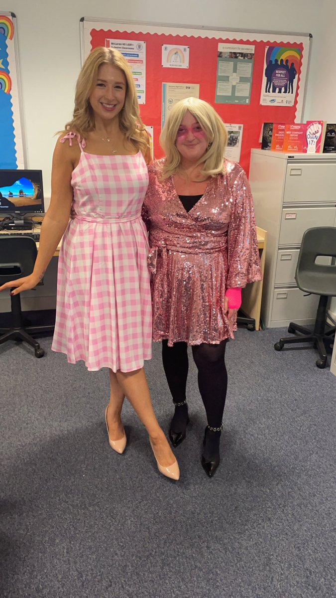 Team Maths&amp;ICT (Barbie) for Children in Need today💕🌸🎀💄 some team!!