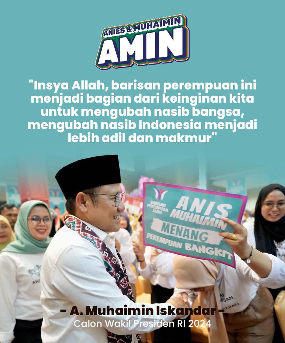 Perempuan Indonesia, Berjiwa Pemimpin

#AMINPeduliPerempuan
#AniesMuhaimin2024