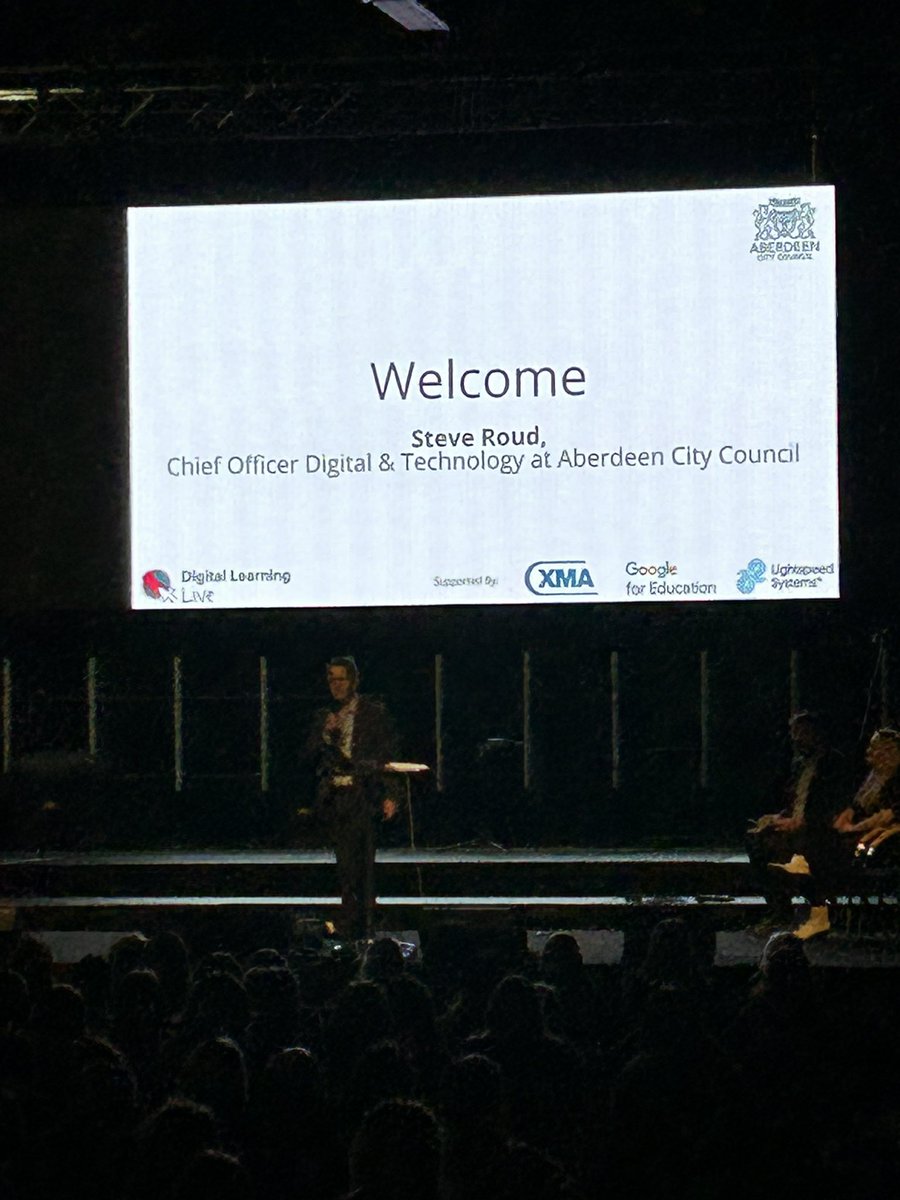 EduAberdeen's tweet photo. #ACCDLL23 A warm welcome to staff this morning from Steve Roud, Chief Officer of Digital & Technology. Innovation needs strong foundations! https://t.co/7iwK29x4xR