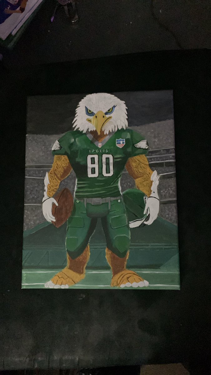 arod26i's tweet photo. #eagles #gobirds #philly #bleedgreen #phillyspecial #flyeaglesfly #football #footballseasonb #letsgo #kellygreen #phillyartist #art #artist #acrylicpaint #drawing #painting #artlife #artislife #artistry #philadelphiaeagles #nfl #love #lovefootball #loveart #hobby #hometeam #fan https://t.co/9Oj8157wlc
