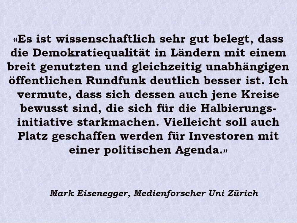 Es wird zurzeit vor allem über das serafe-Preisschild gesprochen: 300 od. 200 Franken. Dabei geht es bei #Halbierungsinitiative &amp; Co. um weit mehr: Demokratie, womöglich sogar eine «hidden agenda». republik.ch/2023/11/14/die… #ProMedienvielfalt #SRG #StarkenSTATThalbieren