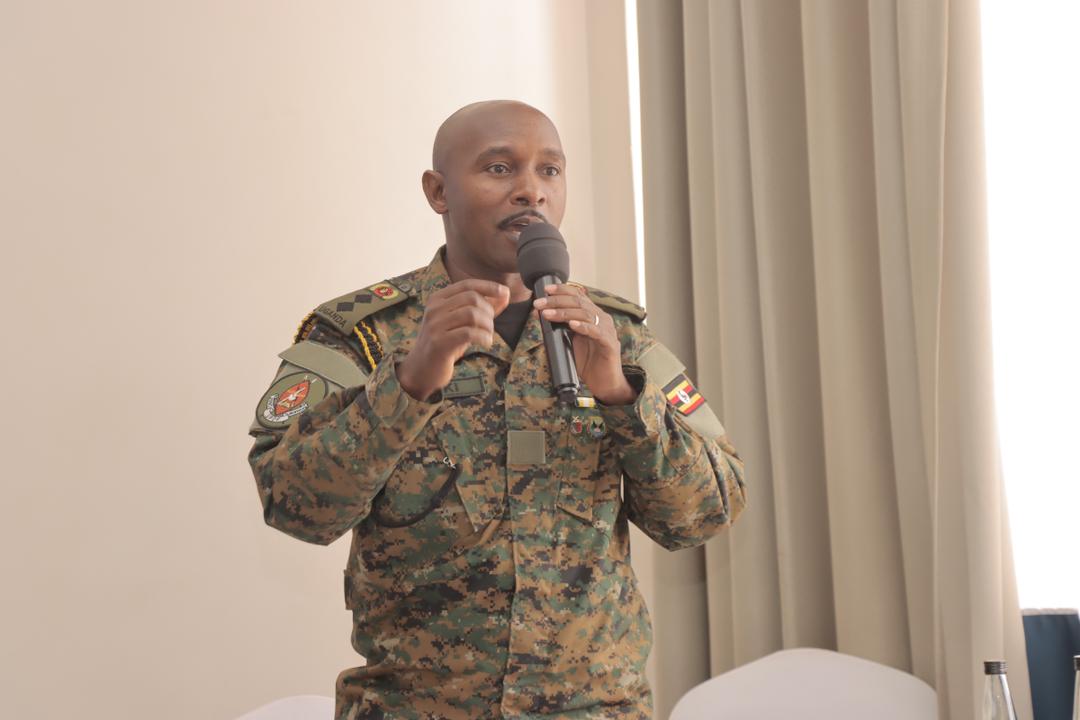 StevenNuwagira's tweet photo. @druhweza @DeoAkiiki "Activating self-cleansing mechanisms for security forces was an important pointer from Hon. @norbertmao. Our only ask from citizens now is that they respect the men and women in uniform." - Col. @DeoAkiiki #RuleOfLawWeek23 https://t.co/fwfc4kRxHV