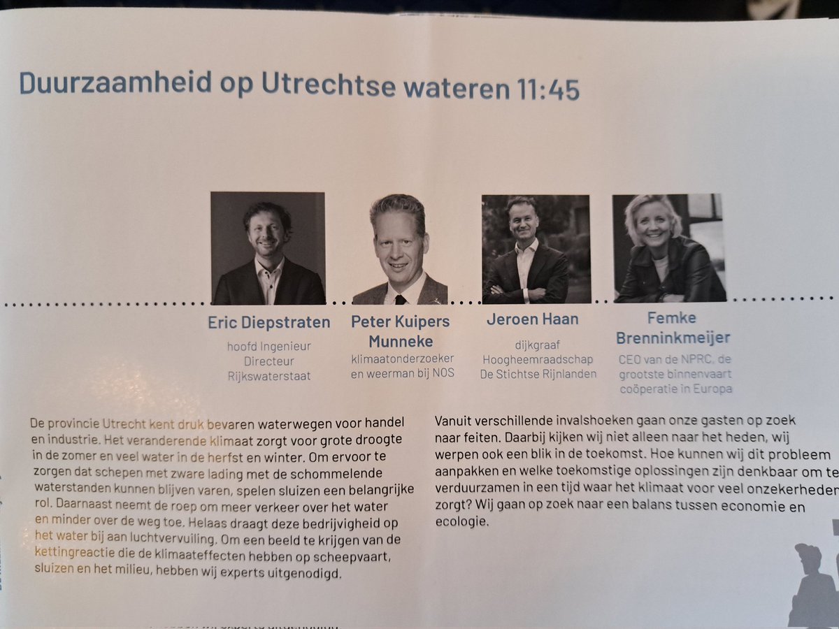 Het <a href="/vngutrecht/">VNG Utrecht</a>-congres in <a href="/GemWbDuurstede/">Gem.WijkbijDuurstede</a> over oa asiel-, water- &amp; data-stromen. Met themagesprek 'Duurzaamheid op Utrechtse wateren' #PeterKuipersMunneke <a href="/UniUtrecht/">Utrecht University</a>, <a href="/fbrenninkmeijer/">Femke Brenninkmeijer</a>,  <a href="/DiepstratenEric/">Eric Diepstraten</a> <a href="/Rijkswaterstaat/">Rijkswaterstaat</a> &amp; <a href="/JeroenHaan1/">Jeroen Haan, volg @jeroenhaan.bsky.social</a> @HDSR_waterschap/Unie van <a href="/waterschappen/">Unie v Waterschappen</a>.