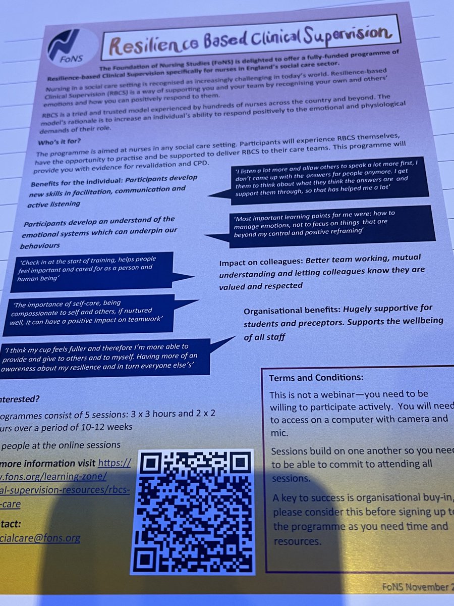 This is amazing ⁦@cath_roff⁩ ⁦@mcfarlanesvl⁩ for nurses working in social care. Launched today at the #CNOSummit2023 a brilliant opportunity for social care nurses. Please share far and wide ⁦@FoNScharity⁩ ⁦@MrsBosanquet⁩ ⁦⁦@pennymcsorley1⁩