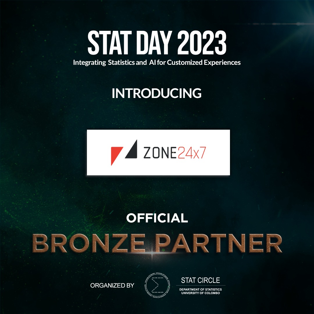 Zone24x7's tweet photo. We are excited to announce our Bronze Sponsorship of 'Stat Day 2023,' an event organized by the Department of Statistics at the @ColomboUni.

#Zone24x7 #sponsorship #bronzesponsor #statday #ArtificialIntelligence #AI #personalizedintelligence #customerexpereinces #FutureTech https://t.co/w4iLK9tBnu